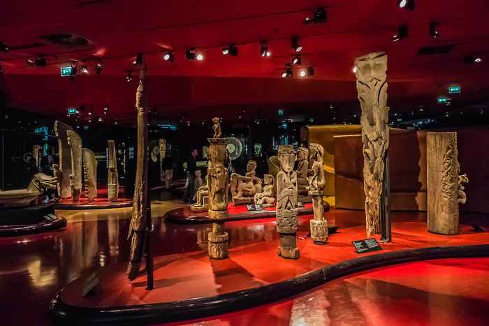 Museum featuring masks, sculptures and costumes from Africa, Asia, Oceania and Americas